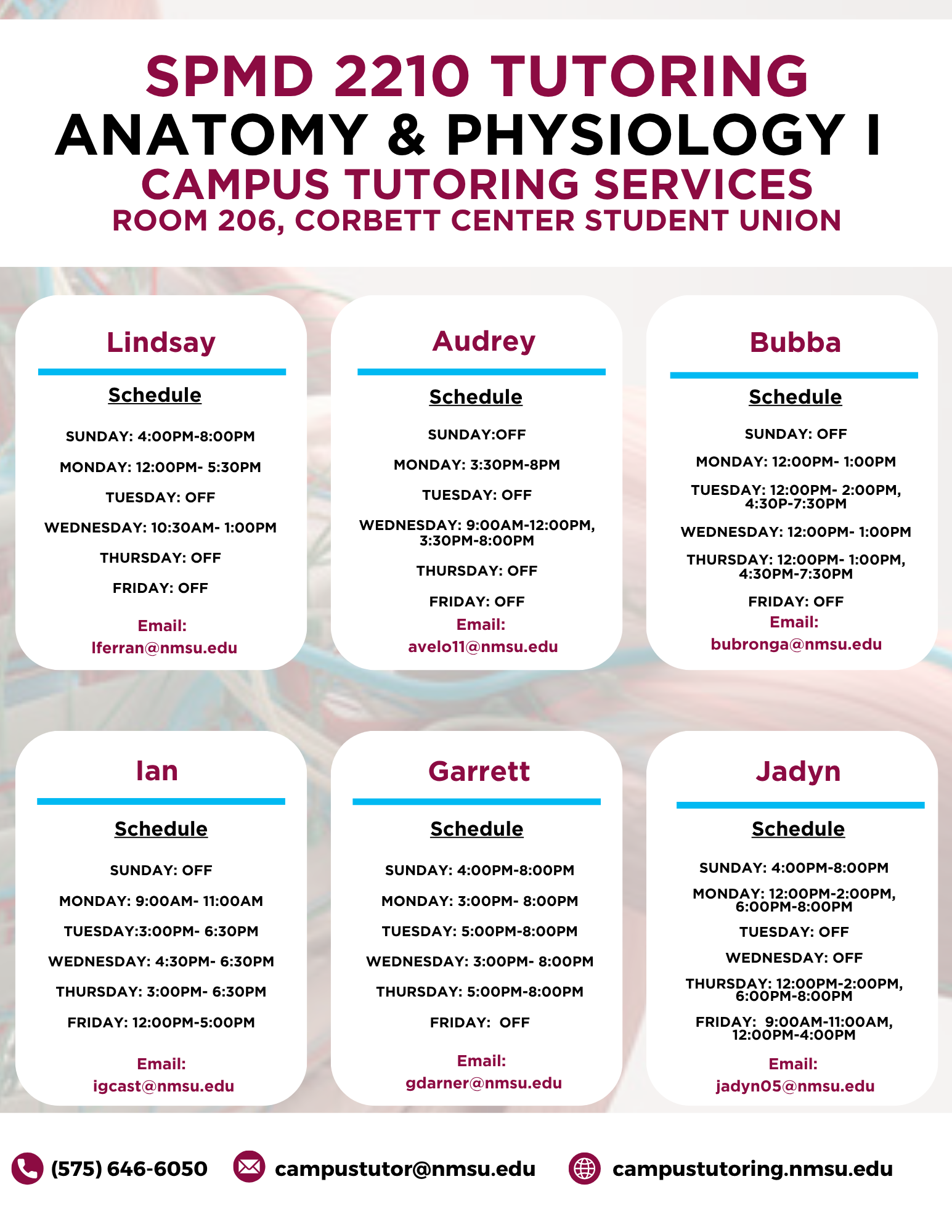 A&P I Tutoring