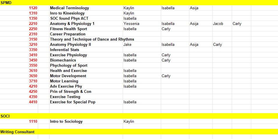 Fall 2024 Course Offerings